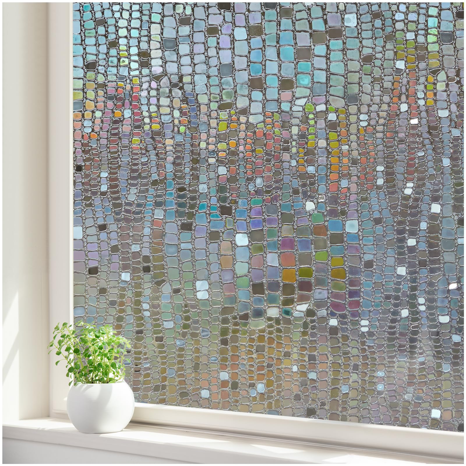 Amazon.com: ALIUNI Stained Glass Window Privacy Film, 17.5